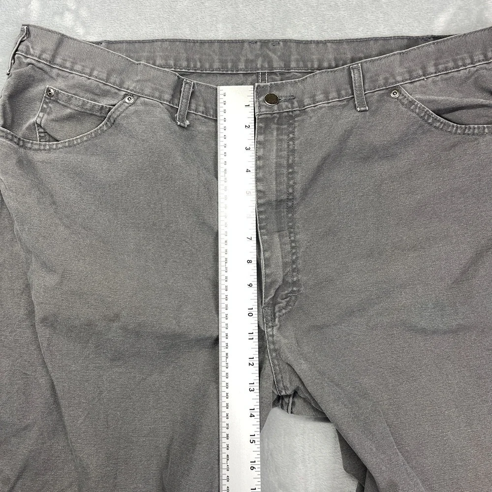 Dickies Carpenter‎ Pants Mens 44x30 Gray Canvas Work Outdoor Loose Fit Wide Leg